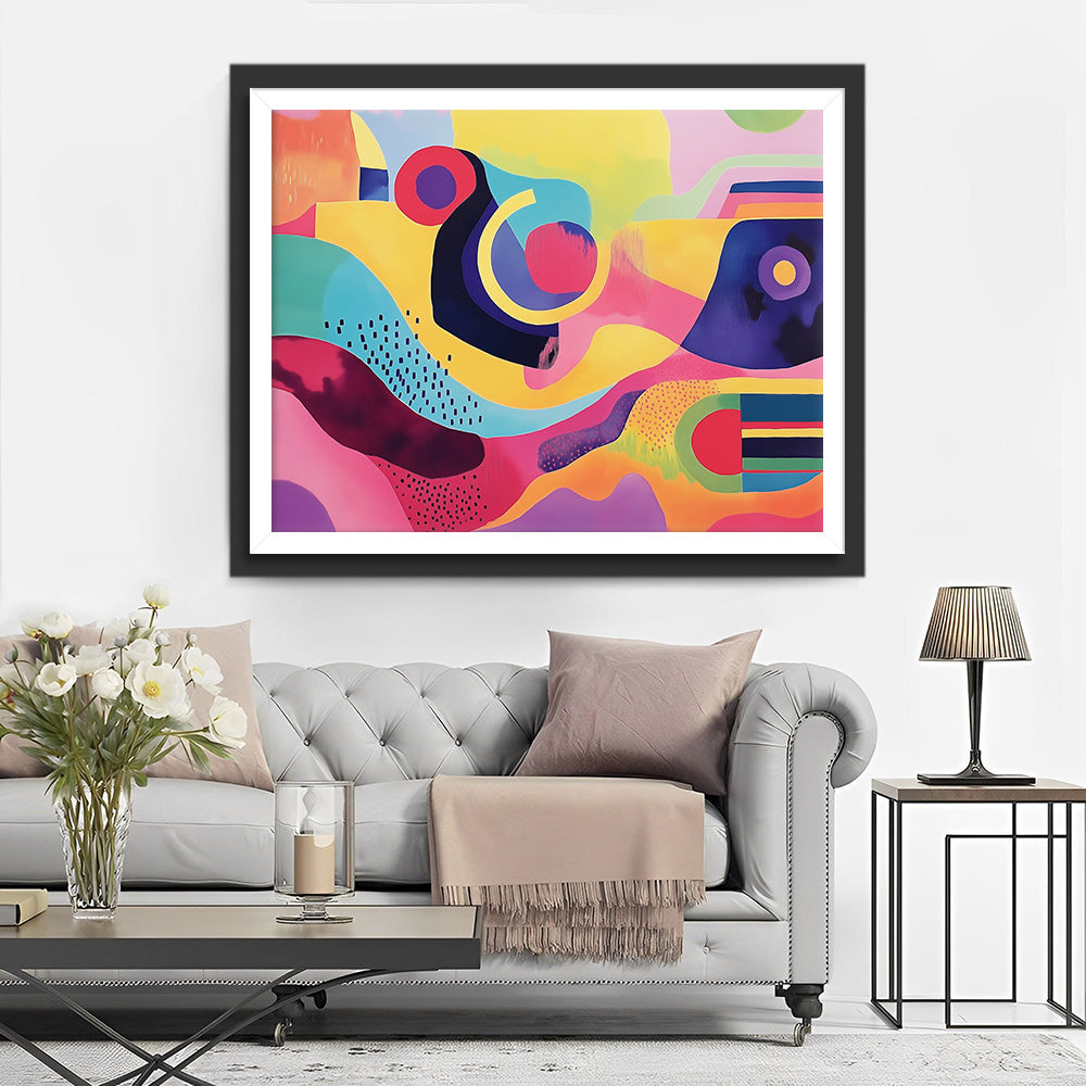 Buntes Cartoon Abstraktes Muster Diamond Painting