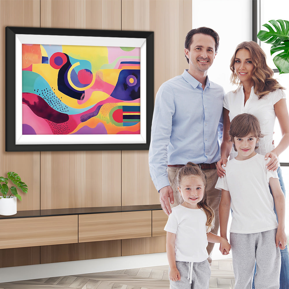 Buntes Cartoon Abstraktes Muster Diamond Painting