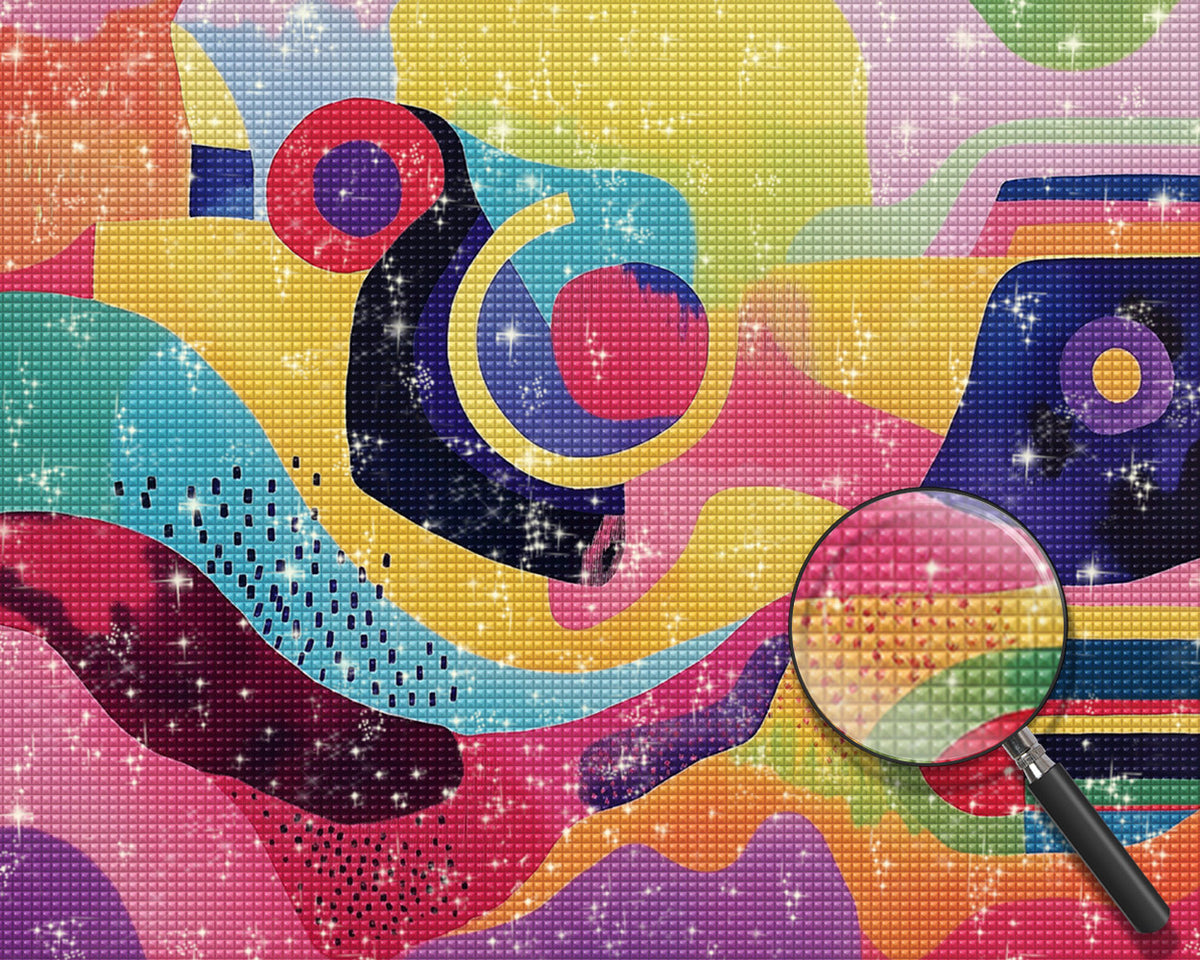 Buntes Cartoon Abstraktes Muster Diamond Painting