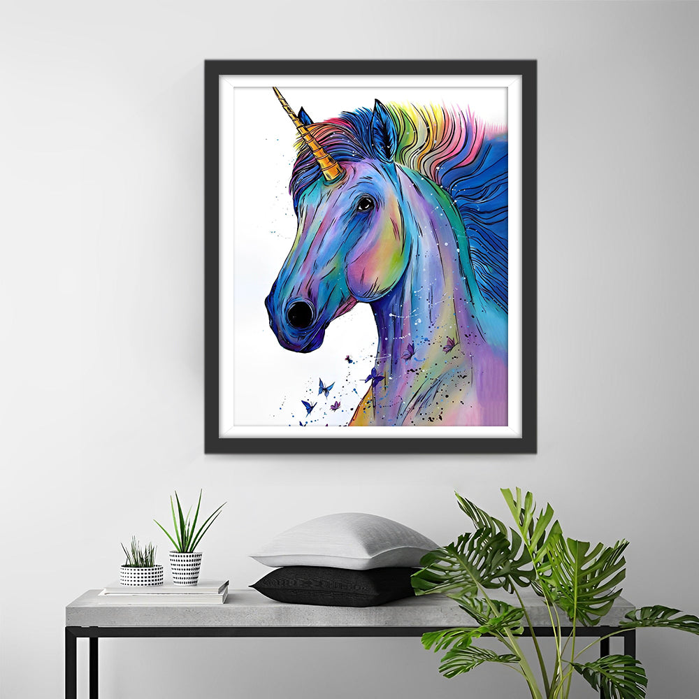 Buntes Einhorn Diamond Painting