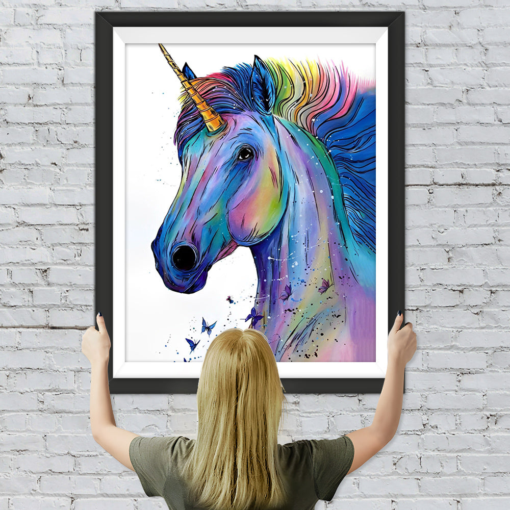 Buntes Einhorn Diamond Painting