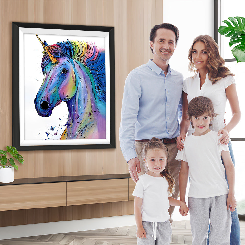 Buntes Einhorn Diamond Painting