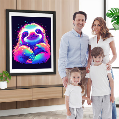 Buntes Faultier Diamond Painting