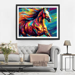 Buntes galoppierendes Pferd Diamond Painting