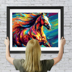 Buntes galoppierendes Pferd Diamond Painting