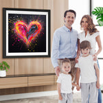 Buntes Herz im Dunkeln Diamond Painting