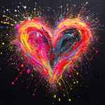 Buntes Herz im Dunkeln Diamond Painting