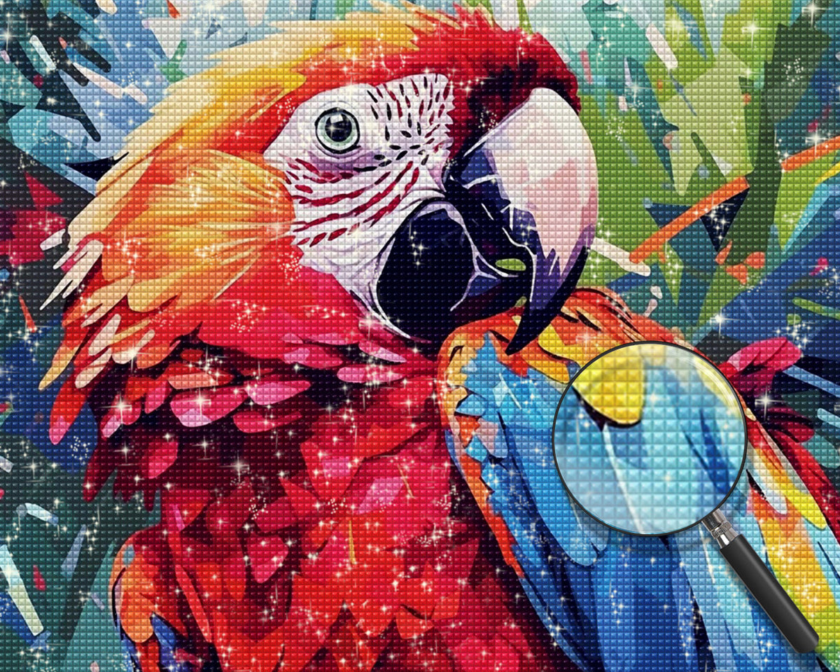 Buntes Papagei Diamond Painting