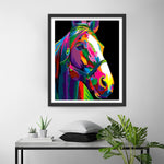 Buntes Pferd im Dunkeln Diamond Painting