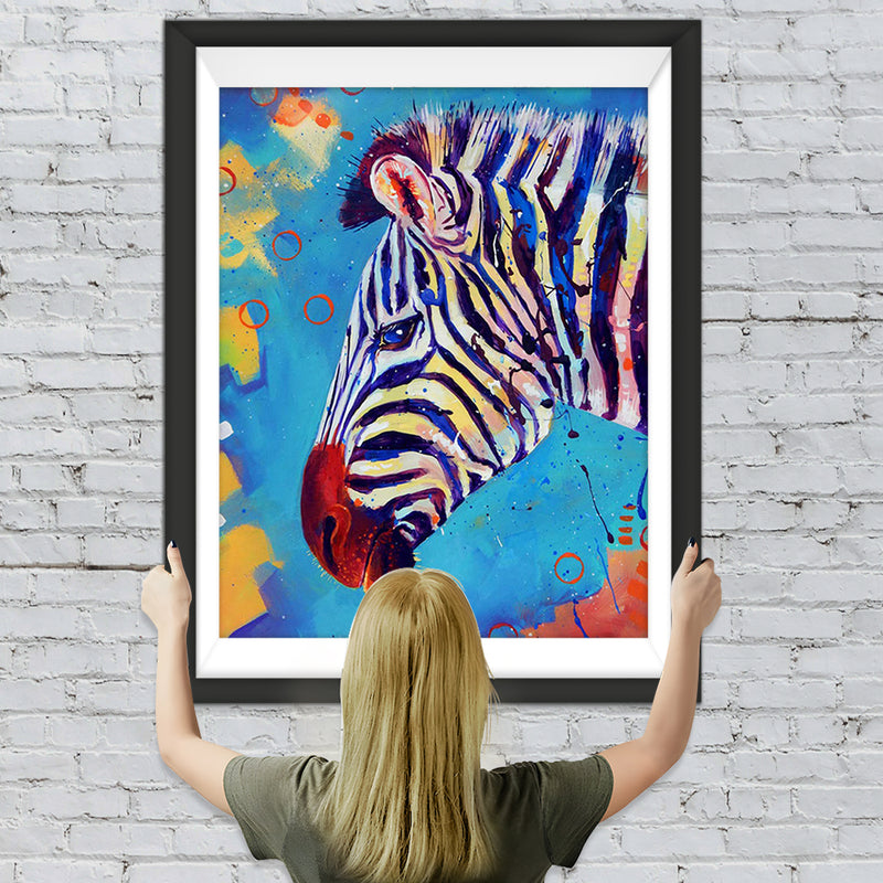 Buntes Zebra Diamond Painting