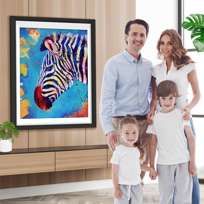 Buntes Zebra Diamond Painting