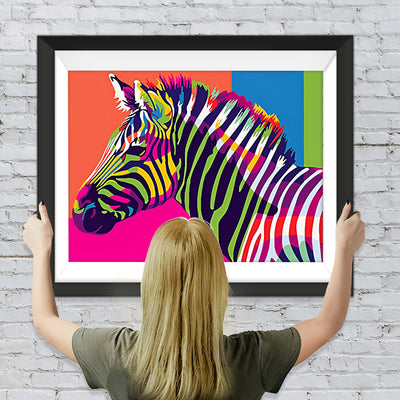 Buntes Zebra Diamond Painting