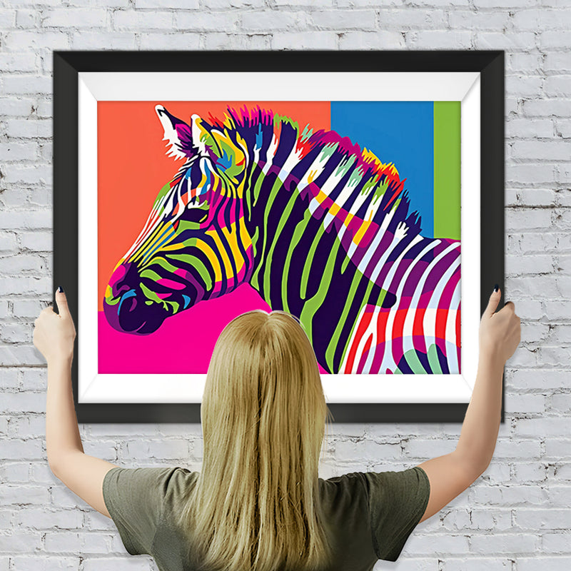 Buntes Zebra Diamond Painting