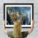 Burg am Klippenrand Diamond Painting