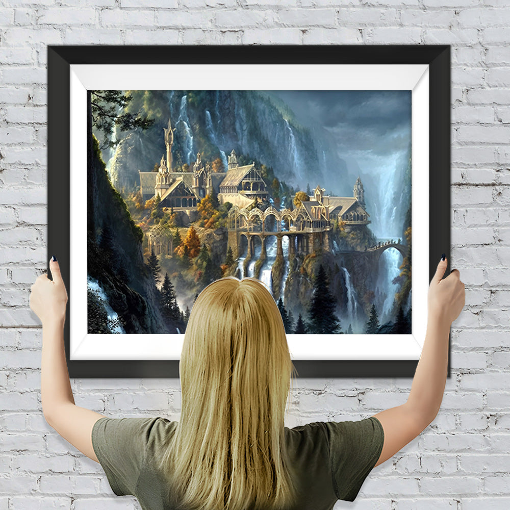 Burg am Klippenrand Diamond Painting