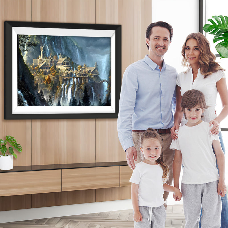 Burg am Klippenrand Diamond Painting
