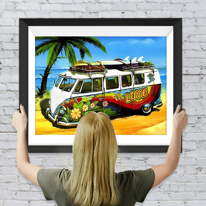 Bus am Meer Diamond Painting