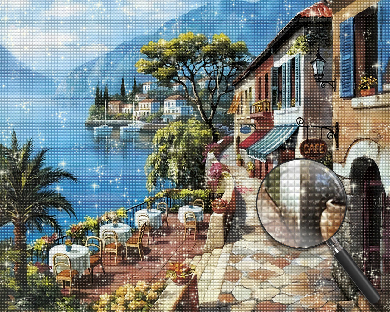 Café am Meer Diamond Painting