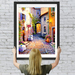 Café in Stadtgassen Diamond Painting