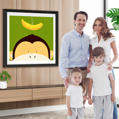 Cartoon Affe und Banane Diamond Painting