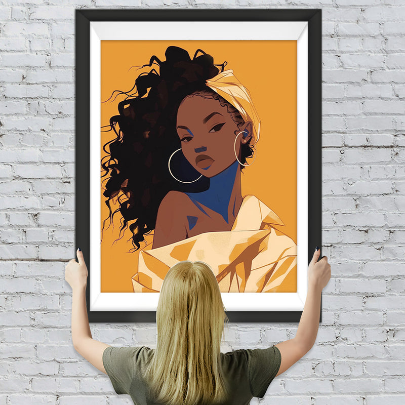 Cartoon Afrikanische Frau Diamond Painting
