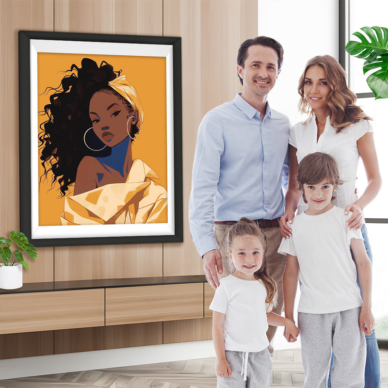 Cartoon Afrikanische Frau Diamond Painting