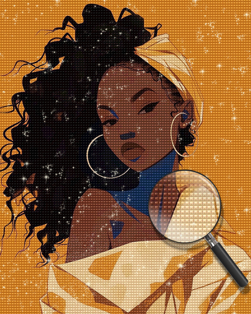 Cartoon Afrikanische Frau Diamond Painting