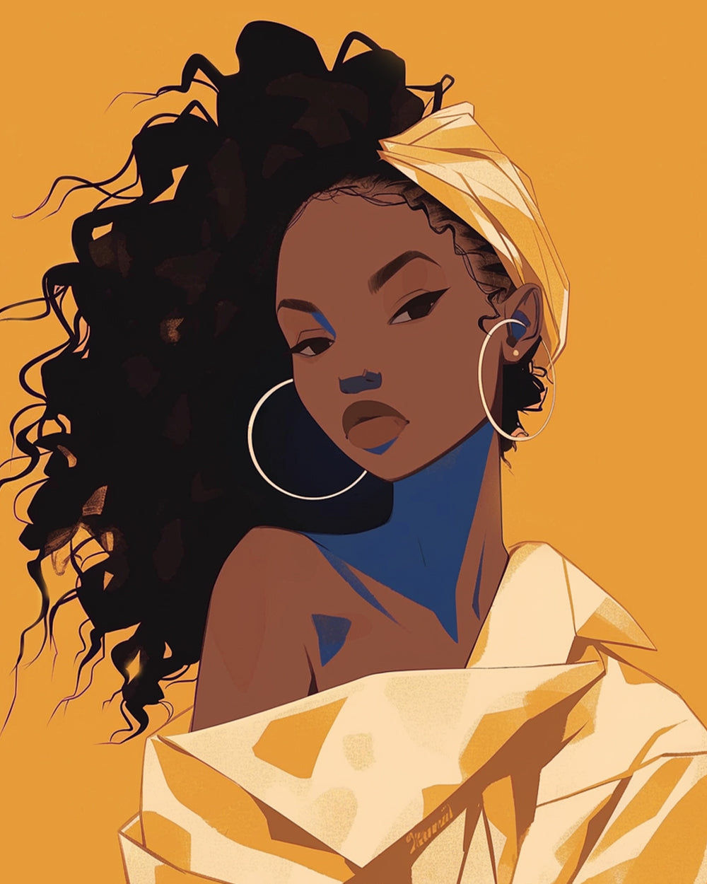 Cartoon Afrikanische Frau Diamond Painting