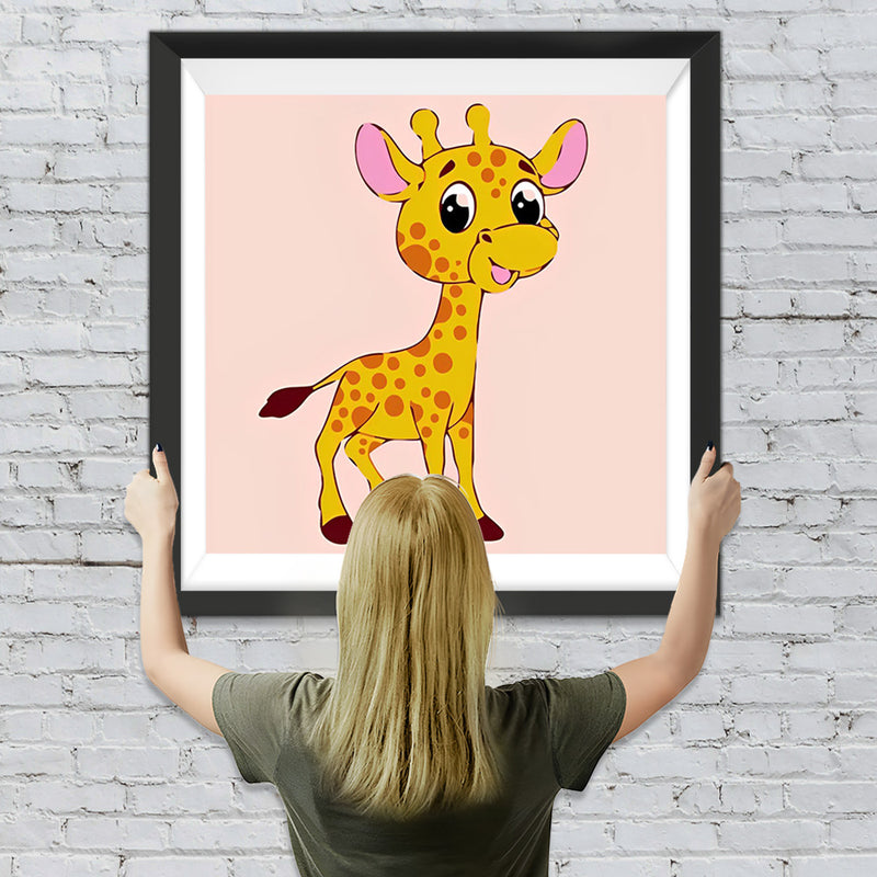 Cartoon Baby-Giraffe Diamond Painting