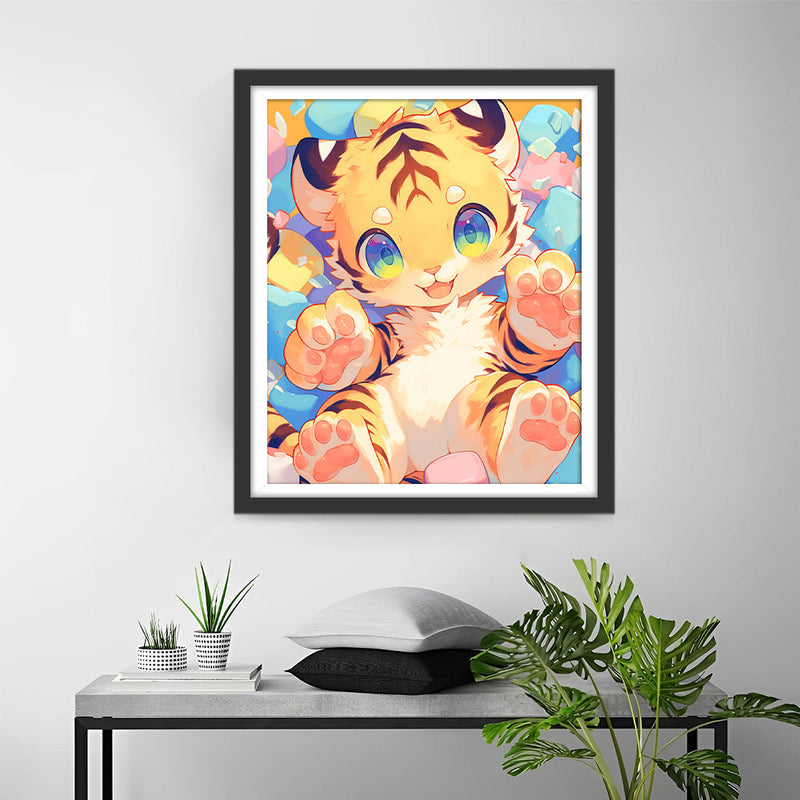 Cartoon Baby Tiger Diamond Painting