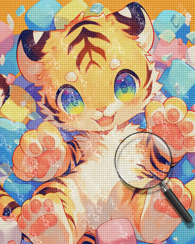 Cartoon Baby Tiger Diamond Painting