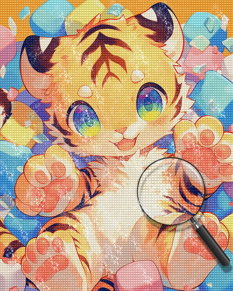 Cartoon Baby Tiger Diamond Painting