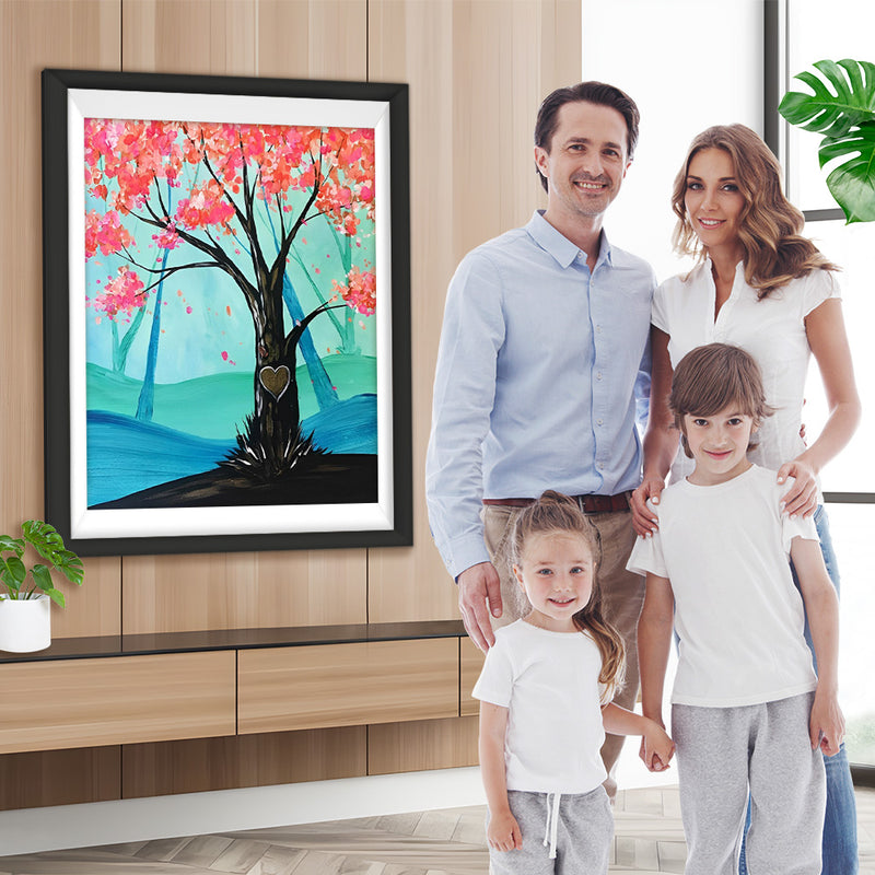 Cartoon Baum voller Blumen Diamond Painting