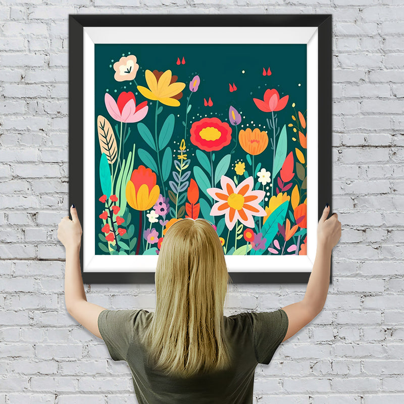 Cartoon-Blumen Diamond Painting