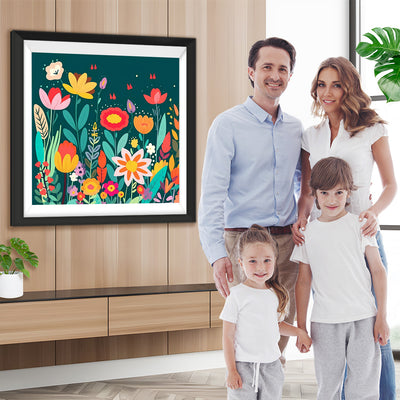 Cartoon-Blumen Diamond Painting