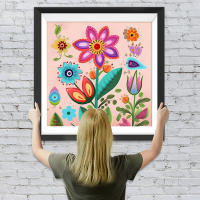 Cartoon Blumen Diamond Painting