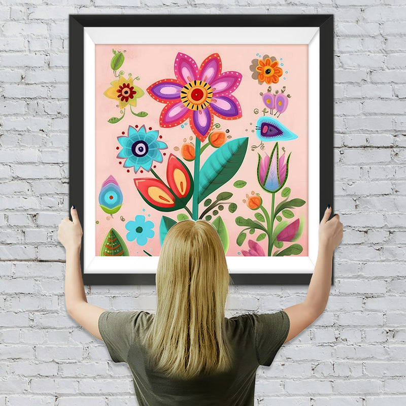 Cartoon Blumen Diamond Painting