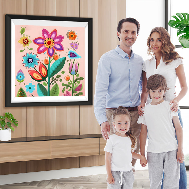 Cartoon Blumen Diamond Painting