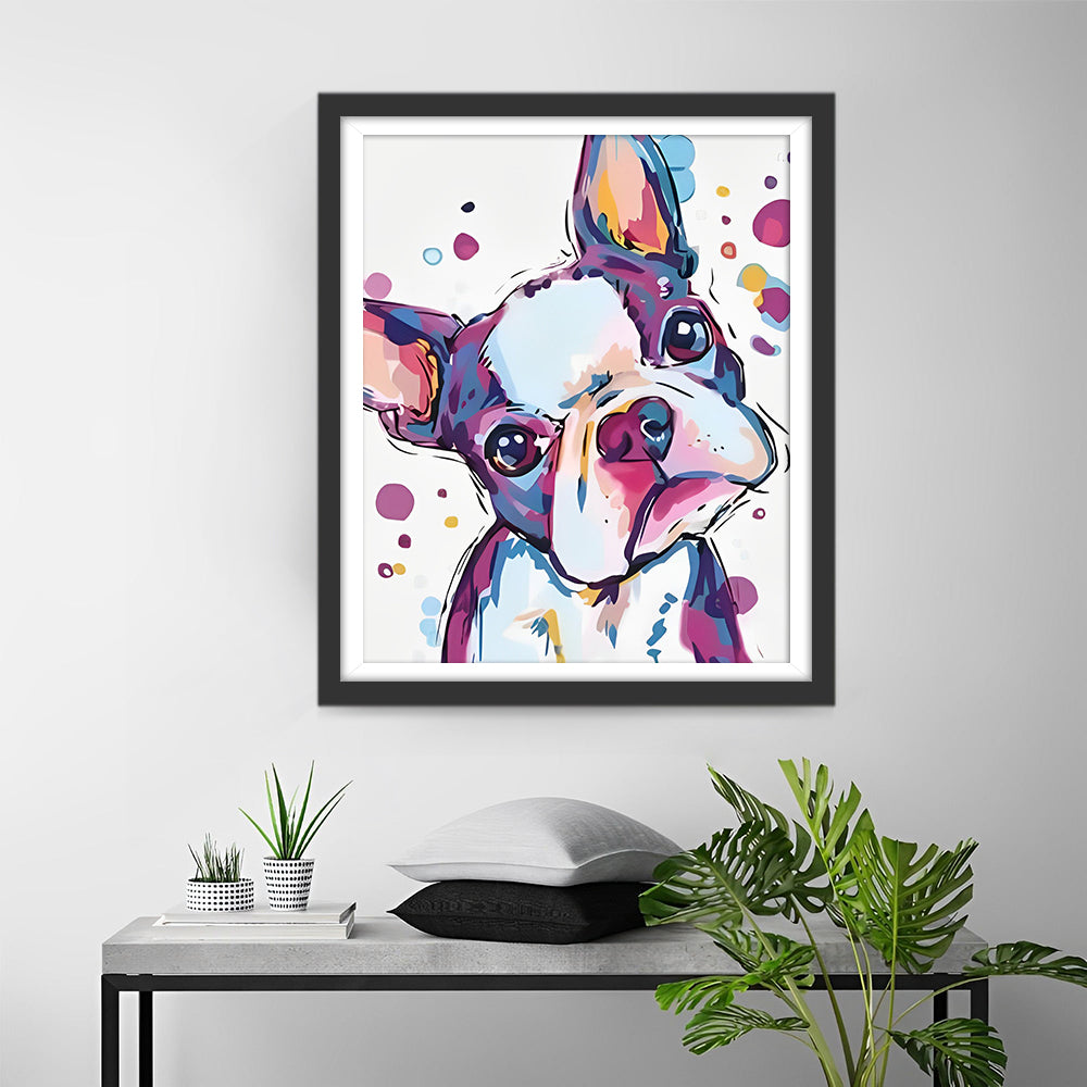 Cartoon Bulldogge Diamond Painting