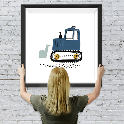 Cartoon Bulldozer Diamond Painting