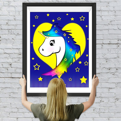 Cartoon Einhorn und Sterne Diamond Painting