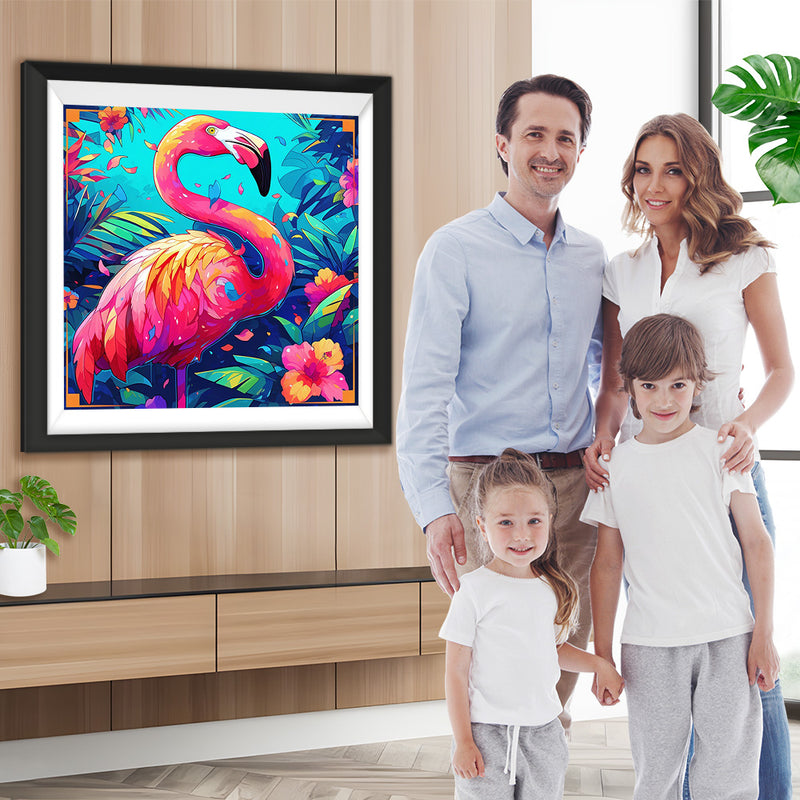 Cartoon Flamingo Diamond Painting