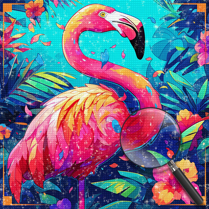 Cartoon Flamingo Diamond Painting