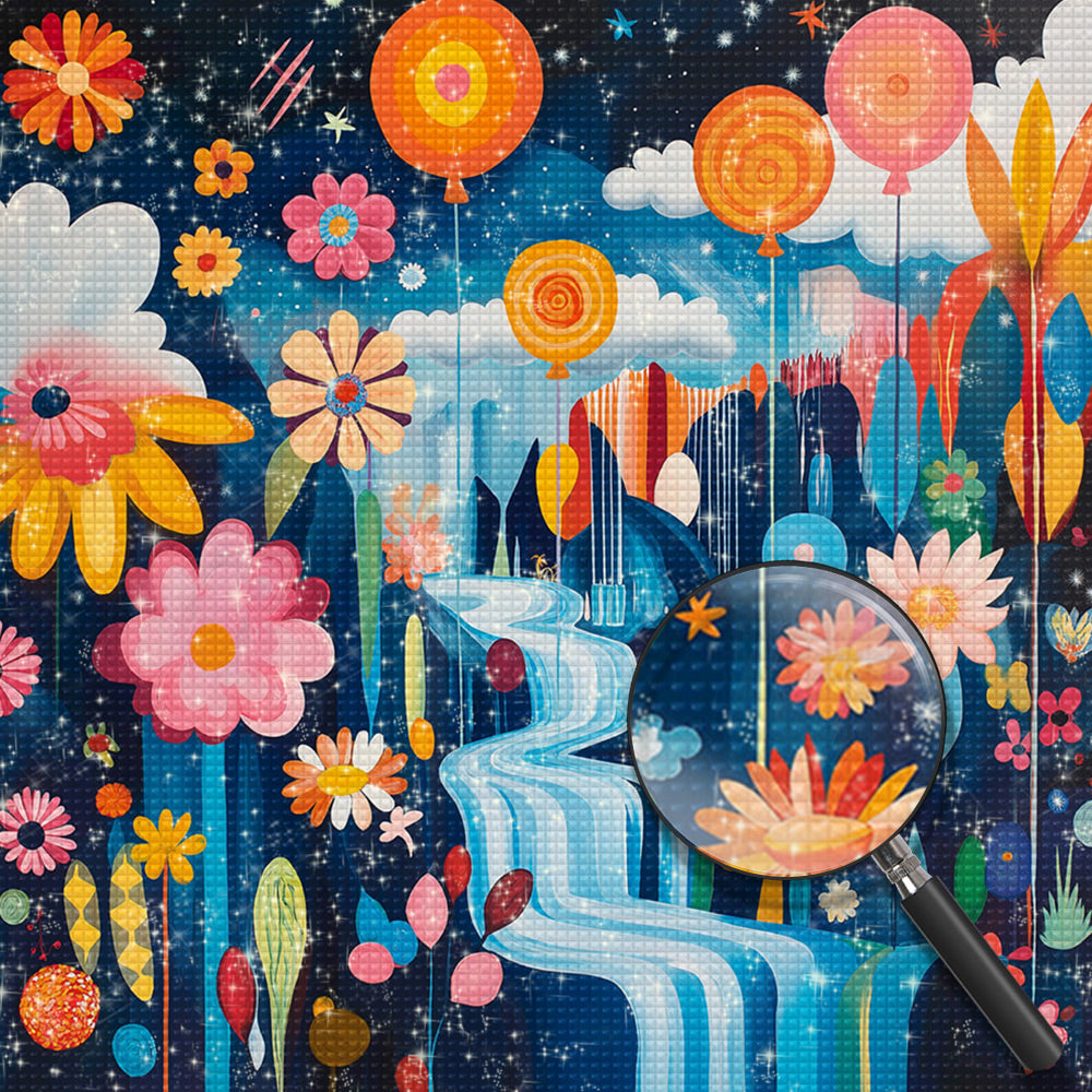 Cartoon Frühling Blumen Tal Diamond Painting