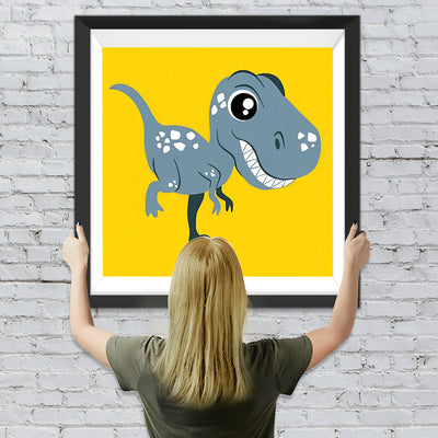 Cartoon grauer Tyrannosaurus Diamond Painting