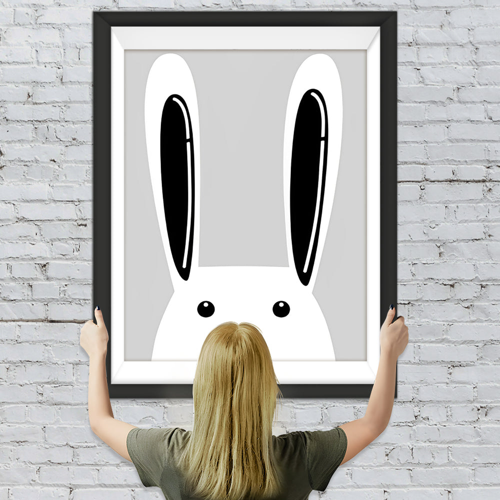 Cartoon-Hase mit langen Ohren Diamond Painting