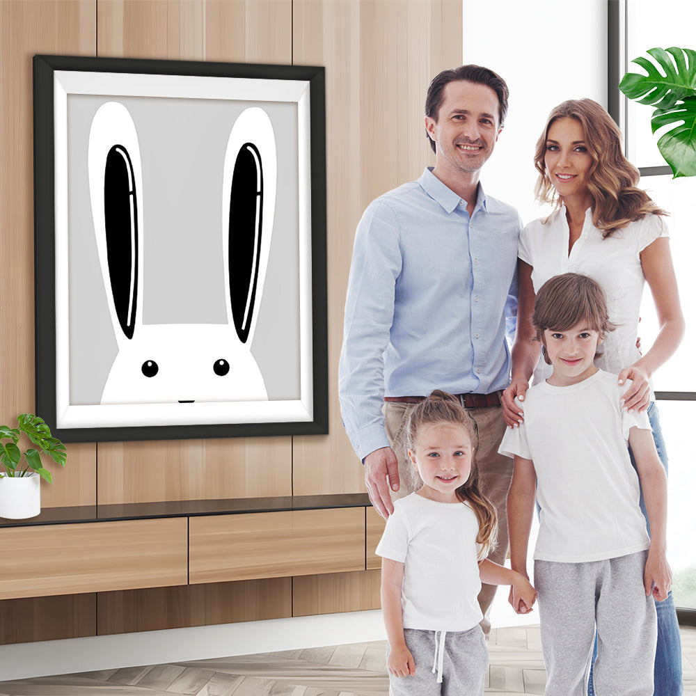 Cartoon-Hase mit langen Ohren Diamond Painting