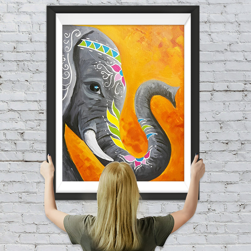 Cartoon Indischer Elefant Diamond Painting