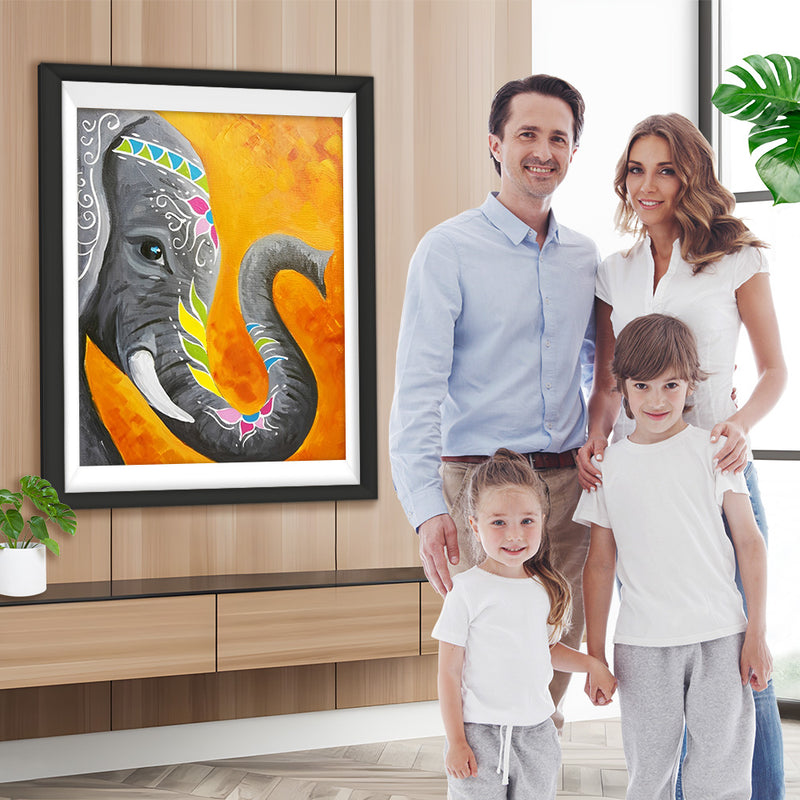 Cartoon Indischer Elefant Diamond Painting