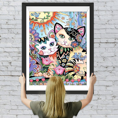 Cartoon Katzen Diamond Painting